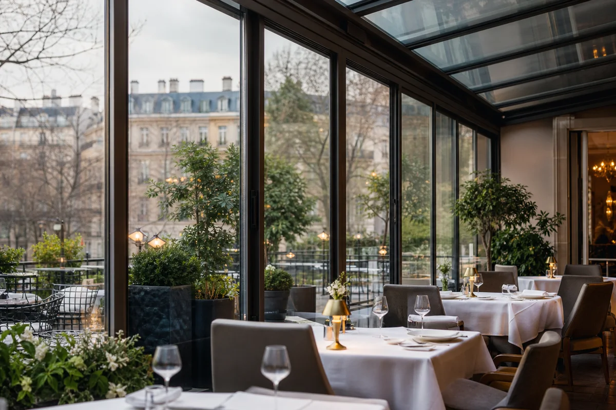 Hôtel et restaurant, confort vitrage et occultation